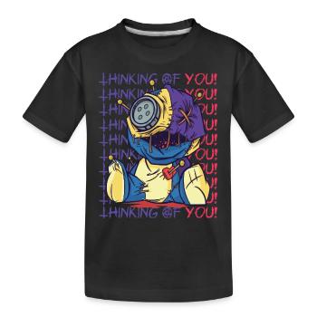 Creepy Voodoo Doll Thinking of You Hallowee - Kids' Premium Organic T-Shirt - black - Front