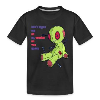 Voodoo auf dich! Hexerei Gruseliges Halloween Kost - Kinder Premium Bio T-Shirt - Schwarz - Vorne