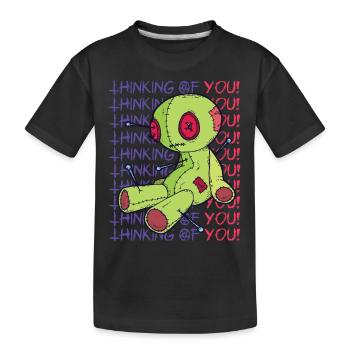 Poupée vaudou Sorcellerie Pensez à vous effrayant Bonjour - T-shirt bio Premium Enfant - noir - Devant