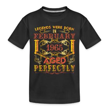 Februar 1965 - Geburtstag 1965 wurden Legenden geboren. - Kinder Premium Bio T-Shirt - Schwarz - Vorne