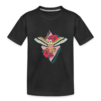 Adler Falknerei Raubvögel Falke - Kinder Premium Bio T-Shirt - Schwarz - Vorne