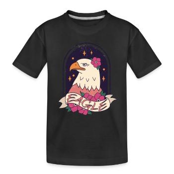 Adler Vögel Falknerei Raubvögel Falke - Kinder Premium Bio T-Shirt - Schwarz - Vorne