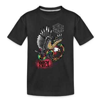 Falke Scharfe Objekte Falknerei Adler Habicht Falk - Kinder Premium Bio T-Shirt - Schwarz - Vorne