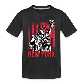 Liberty Statue NY Souvenir New York City États-Unis - T-shirt bio Premium Enfant - noir - Devant