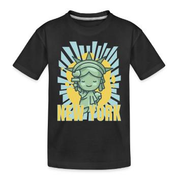 New York City États-Unis Liberty Statue États-Unis - T-shirt bio Premium Enfant - noir - Devant