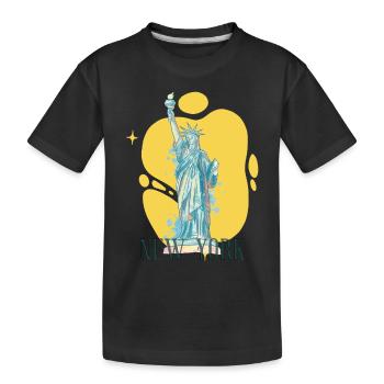 Statue de la Liberté New York City États-Unis - T-shirt bio Premium Enfant - noir - Devant