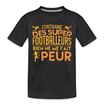 Football coach Cadeau coach Football Foot coach ! - T-shirt bio Premium Enfant - noir - Devant