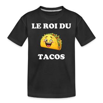 Le roi du tacos - T-shirt bio Premium Enfant - noir - Devant