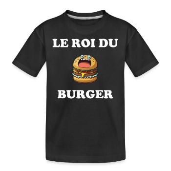 Le roi du burger - T-shirt bio Premium Enfant - noir - Devant