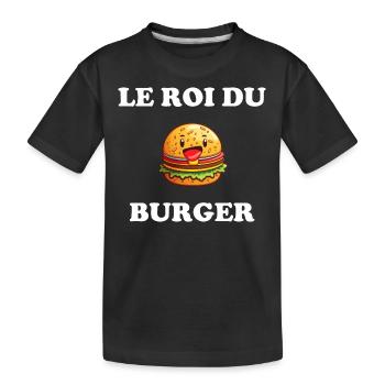 Le roi du burger - T-shirt bio Premium Enfant - noir - Devant