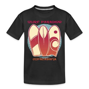 Rio Copacabana Surf Paradise Holiday Sea Beach Sun - T-shirt bio Premium Enfant - noir - Devant