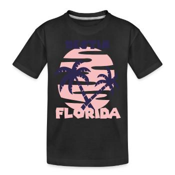 Florida Destin Ocean Beach Surfing - Kids' Premium Organic T-Shirt - black - Front