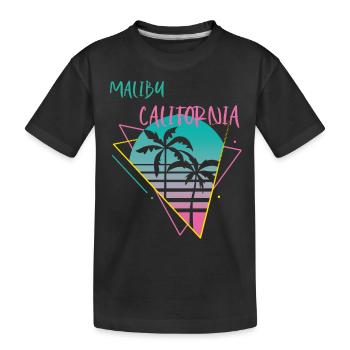 Californie Malibu Palm Ocean Surf - T-shirt bio Premium Enfant - noir - Devant