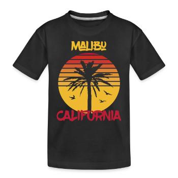 Californie Malibu Palm Holidays Sea Surf - T-shirt bio Premium Enfant - noir - Devant