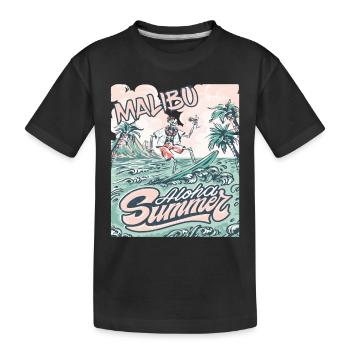 Surf Californie Malibu Vacances Plage Surf - T-shirt bio Premium Enfant - noir - Devant
