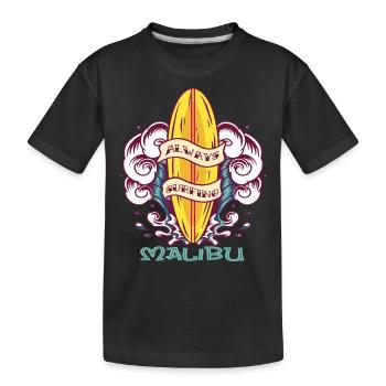 Surf Californie Malibu Beach Ocean Vacances - T-shirt bio Premium Enfant - noir - Devant