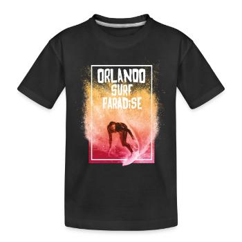 Surfing Orlando Florida Holiday Beach Sun - Kids' Premium Organic T-Shirt - black - Front