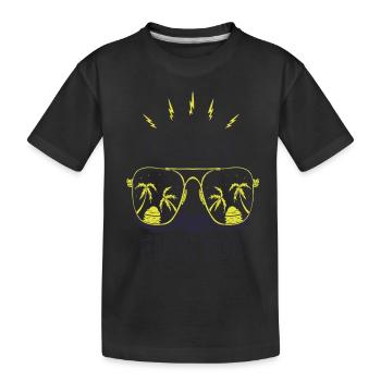 Palm Sunglasses Florida Seaside Beach Ocean - Kids' Premium Organic T-Shirt - black - Front
