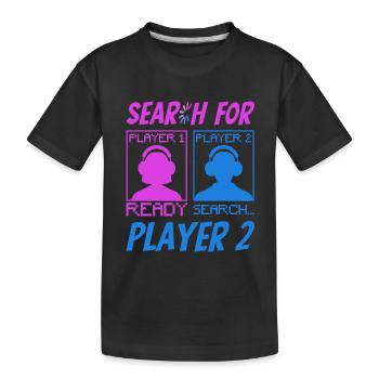 Gamer Girl Gaming Boy Multiplayer Games Gaming - Kids' Premium Organic T-Shirt - black - Front