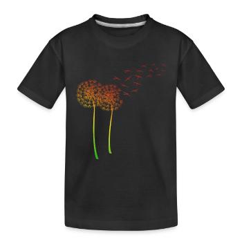 Planeur Pilote Pissenlit Pissenlit Planeur - T-shirt bio Premium Enfant - noir - Devant
