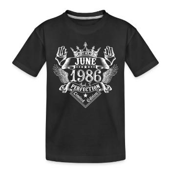 Juin 1986 | Juin 1986 anniversaire 1986 - T-shirt bio Premium Enfant - noir - Devant