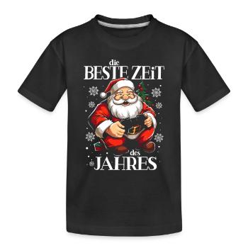 WEIHNACHTEN BESTE ZEIT DES JAHRES GAMER GAMING - Kinder Premium Bio T-Shirt - Schwarz - Vorne