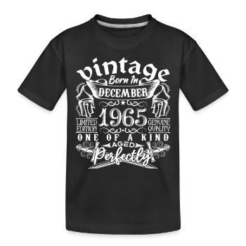 1965 Dezember 1965 Jubiläum Dezember 1965 - Kinder Premium Bio T-Shirt - Schwarz - Vorne