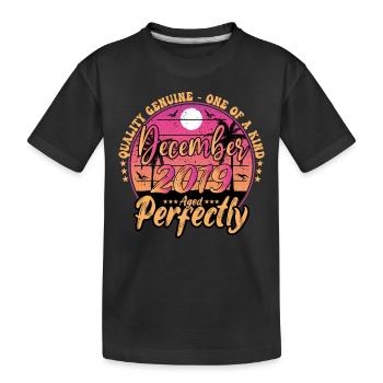 Dezember 2019 Jubiläum 2019 Dezember 2019 - Kinder Premium Bio T-Shirt - Schwarz - Vorne