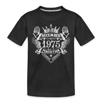 December 1975 | December 1975 birthday 1975 - Kids' Premium Organic T-Shirt - black - Front