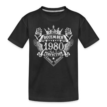 December 1980 | December 1980 birthday 1980 - Kids' Premium Organic T-Shirt - black - Front