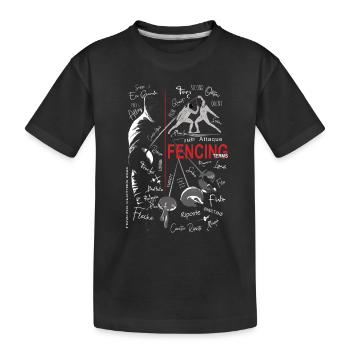 Fencing Notions Training Gift - Kids' Premium Organic T-Shirt - black - Front