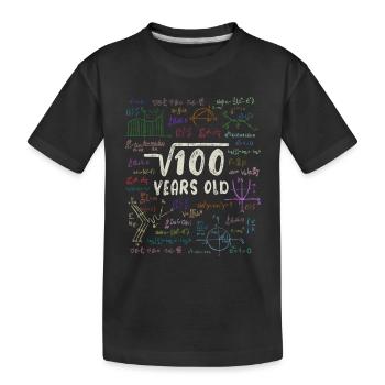 Wurzel aus 100 = 10. Geburtstag - Geschenk - Kinder Premium Bio T-Shirt - Schwarz - Vorne