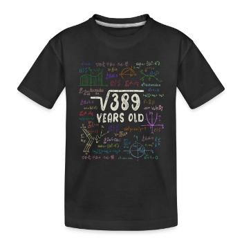 Wurzel aus 389 = 17. Geburtstag - Geschenk - Kinder Premium Bio T-Shirt - Schwarz - Vorne