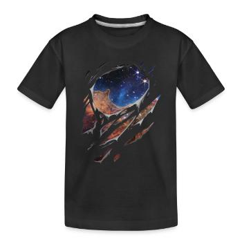 Astronomie Carina nebula galaxy zerrissen Geschenk - Kinder Premium Bio T-Shirt - Schwarz - Vorne