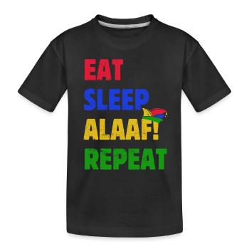 Eat Sleep Alaaf Repeat - Karneval - Spruch - Kinder Premium Bio T-Shirt - Schwarz - Vorne