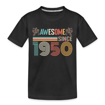 1950 anniversary since 1950 Vintage 1950 - Kids' Premium Organic T-Shirt - black - Front