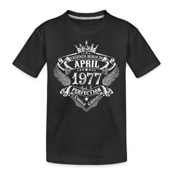 Avril 1977 anniversaire avril 1977 avril cadeau - T-shirt bio Premium Enfant - noir - Devant