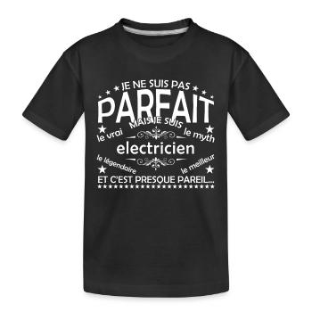 Elektriker, der einzige Elektriker, der wahre Elektriker - Kinder Premium Bio T-Shirt - Schwarz - Vorne
