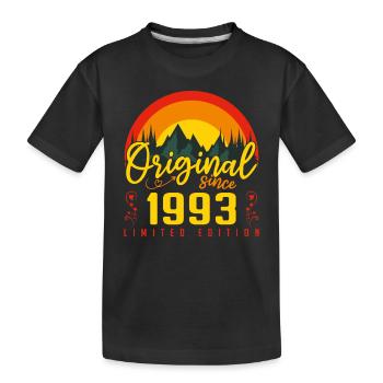 Geburtstagsgeschenk 1993 Geburtstag 1993 - Kinder Premium Bio T-Shirt - Schwarz - Vorne