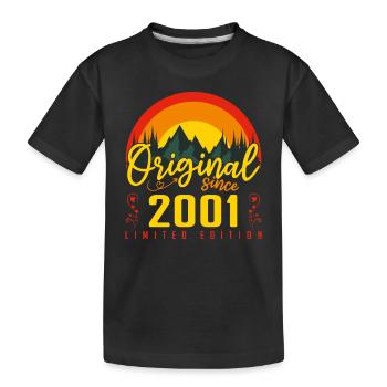 Geburtstagsgeschenk 2001 Geburtstag 2001 - Kinder Premium Bio T-Shirt - Schwarz - Vorne