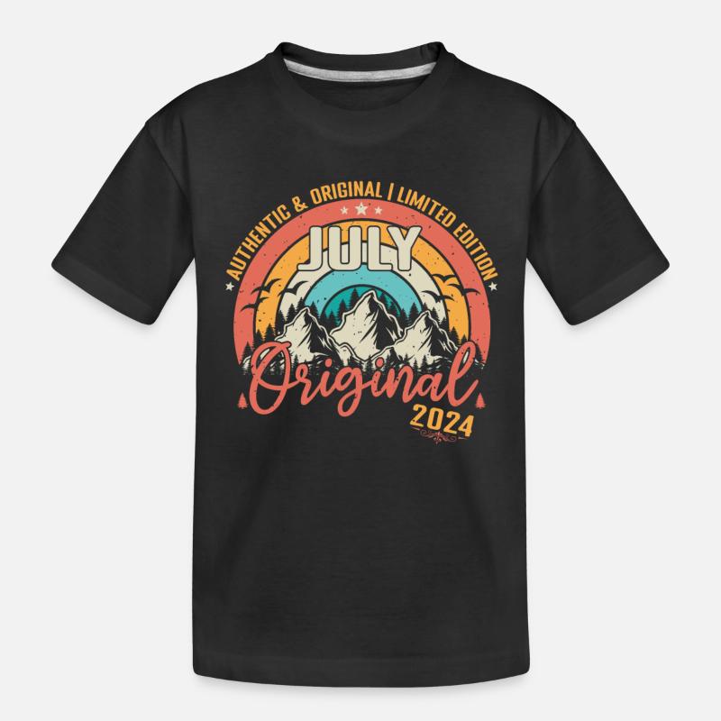 Juli 2024 Juli Geburtstag 2024 Juli - Kinder Premium Bio T-Shirt - Schwarz