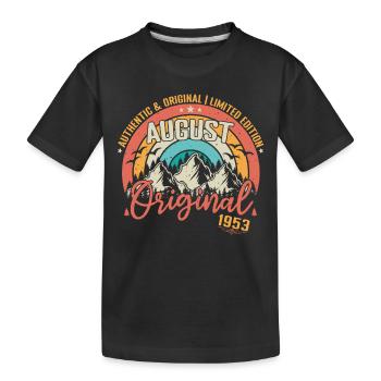 Août 1953 Août anniversaire 1953 Août - T-shirt bio Premium Enfant - noir - Devant
