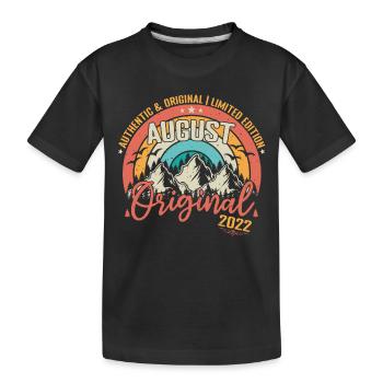 Août 2022 Août anniversaire 2022 Août - T-shirt bio Premium Enfant - noir - Devant