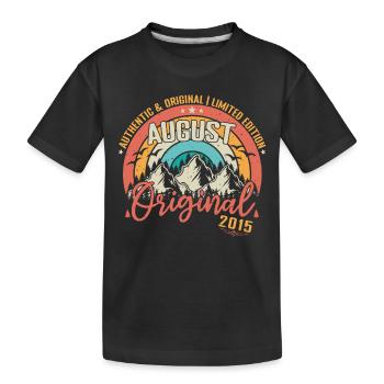 Août 2015 Août anniversaire 2015 Août - T-shirt bio Premium Enfant - noir - Devant