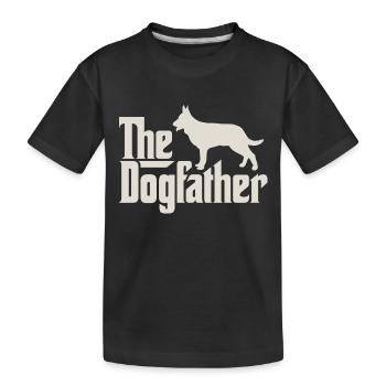 The Dogfather - Deutscher Schäferhund - Kinder Premium Bio T-Shirt - Schwarz - Vorne