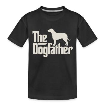 The Dogfather - Irischer Wolfshund - Kinder Premium Bio T-Shirt - Schwarz - Vorne