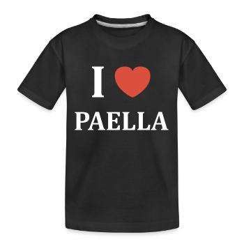 i love Paella - T-shirt bio Premium Enfant - noir - Devant