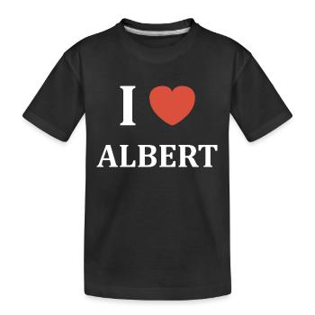 i love Albert - T-shirt bio Premium Enfant - noir - Devant