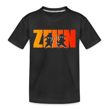 Ninja 10 Jahre alt 10. Geburtstag Junge Ninjas - Kinder Premium Bio T-Shirt - Schwarz - Vorne