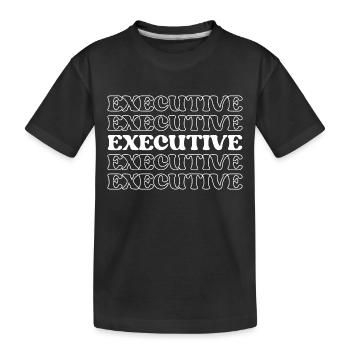 Executive Leader Chief Head Supervisor Manager - Kinder Premium Bio T-Shirt - Schwarz - Vorne